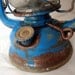Blue Kerosene vintage Lantern Lamp - railroad vintage lantern - blue rusty old lamp great for industrial decor - electric blue decor