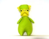 Mon Cher Pug (lime green, yellow and grey) pug dolls
