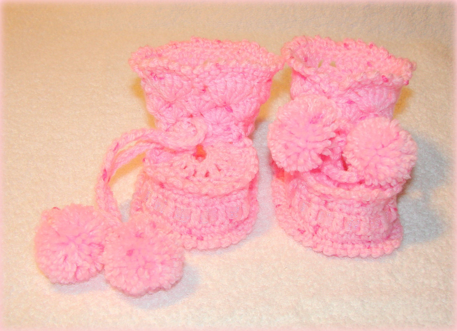 Crochet Baby Girl Layette  Perfect For Baby Shower Gift with pink tubers