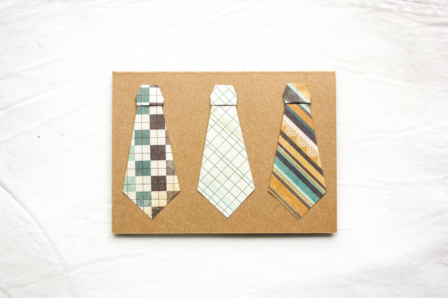 Father's Day Card: CUSTOMIZABLE ORIGAMI TIES Father's Day Card