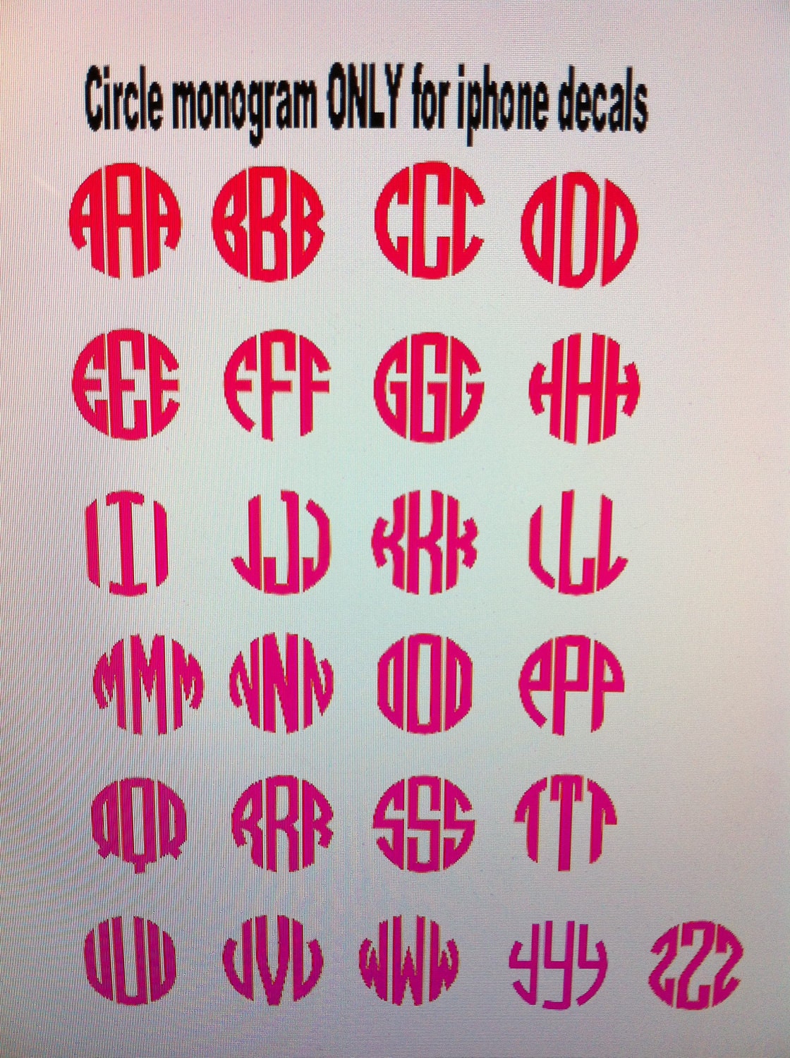 3 sets of 12 Personalized Decals for home button for iphone