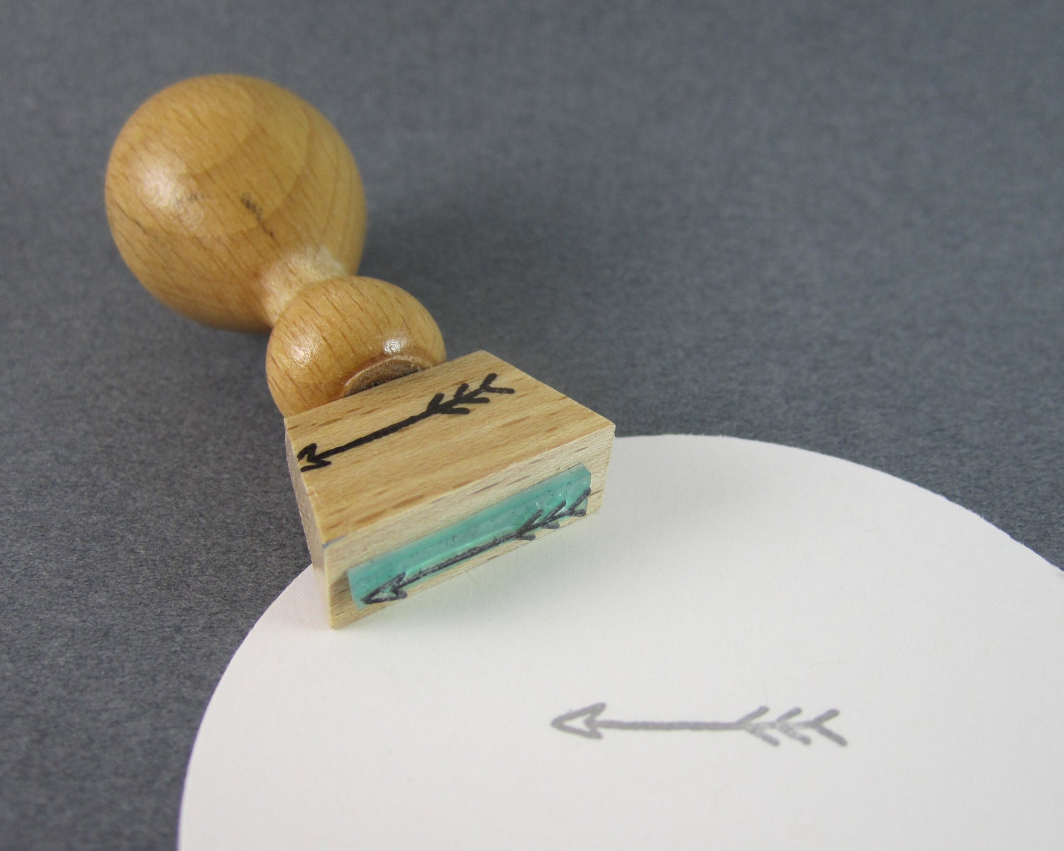 Small Arrow Stamp - 3/4 inch rubber stamp with a hand drawn arrow READY TO SHIP