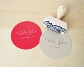 Mini Business Card Stamp - Custom 2" Business Card or Etsy Shop Stamp for business cards and shop packaging