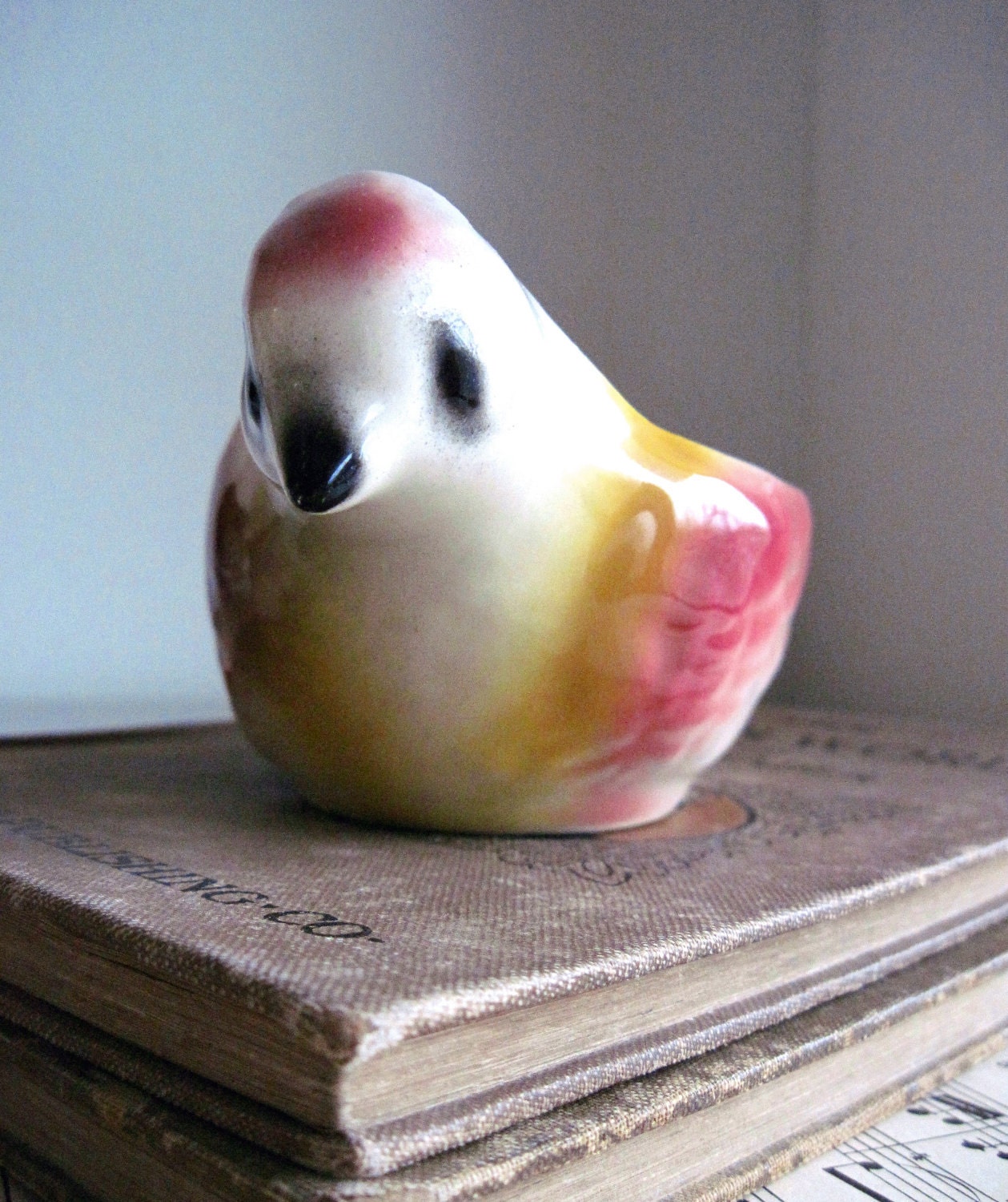 Vintage Painted Bird Sauce Boat or Planter