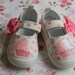 Hand Painted Pink Glitter Cupcake Toddler Shoes with Polka-Dots