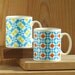 MUGS ON SALE: Coffee Mug Set - 2 Portuguese Azulejo Tile exclusive Coffee Mugs