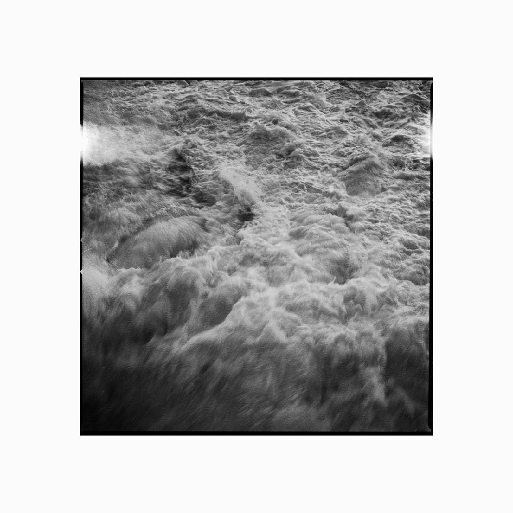 8x8" Black & White Ocean Photograph: "The Liquid Inside My Tank"