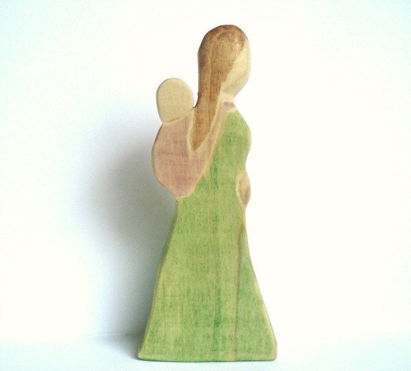 Babywearing Figure - Back Carry - Custom Wooden Babywearing Mama - Mother and Baby