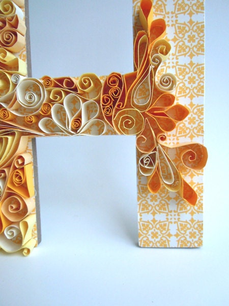 Monogram Quilled Letter