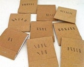 Customized or Personalized Mini Matchbook Notepad - Recycled Handmade
