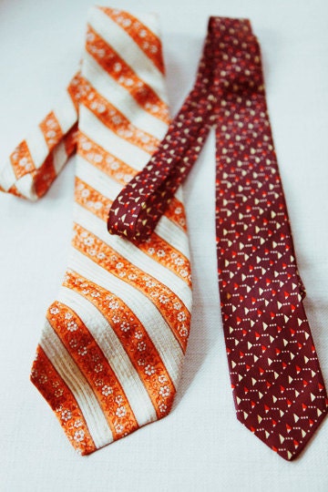 SALE skinny & wide neckties - vintage silk ties