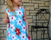 Toddler Girl Reversible A-Line Jumper Dress Size 4T