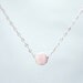 Silver circle dot necklace - tiny bead on sterling silver chain - minimal dainty jewelry