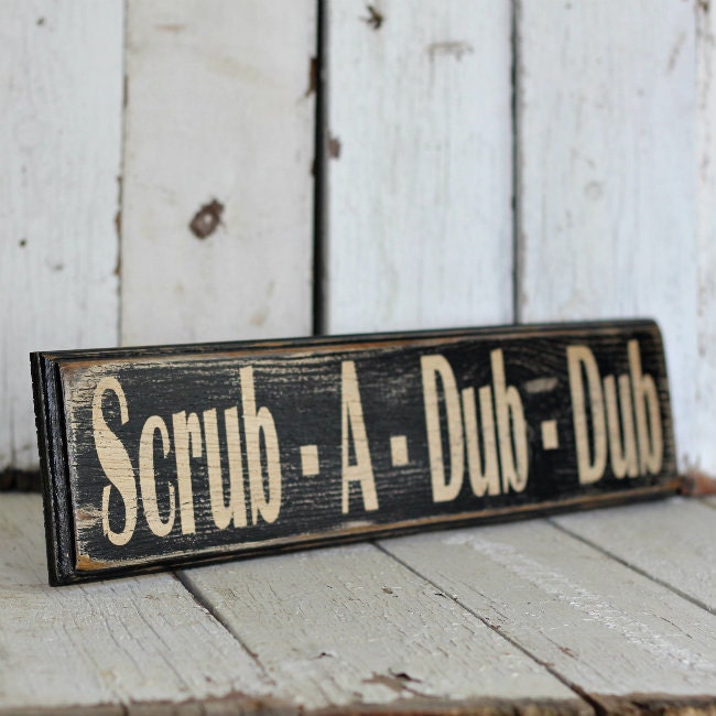 Reclaimed, painted and distressed wood sign - Bath Sign Decor, Rustic, Home Decor, Wall Art