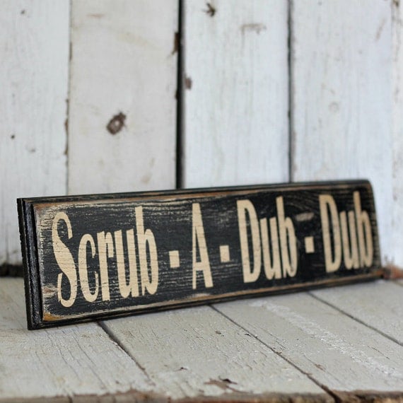 Reclaimed, painted and distressed wood sign - Bath Sign Decor, Rustic, Home Decor, Wall Art