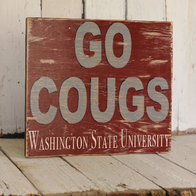 College Sign- distressed home decor, wall art, college, school, painted wood sign