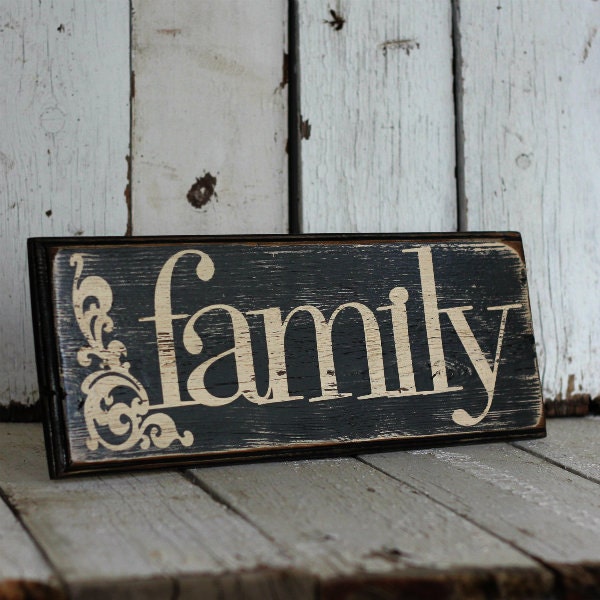 Reclaimed, painted and distressed wood sign - Rustic, typography, Home Decor, Wall Art