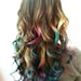 B O L D or pastel colored human hair extension/ clip-in hair/ dip dye ombre (2) hair extensions