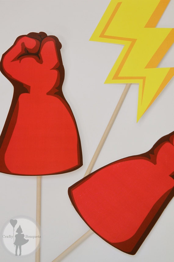 Superhero Party Photo booth Prop Package: (Printable Edition)