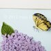 Wall art: Butterfly and lilac flowers. Framed with glass, OOAK. Paper filigree / quilling.