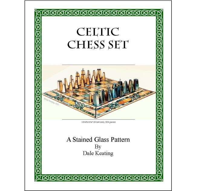 Stained Glass E-Pattern Tutorial, Celtic Chess Set
