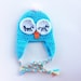 Owl Hat, Baby Bird Earflap Hat, Crochet Earflap Hat