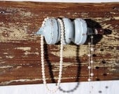Jewelry Key Hanger, Reclaimed Wood, Wedding Gift Something Blue, Architectural Salvage, New Orleans