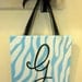Zebra Print Letter "G" Painting