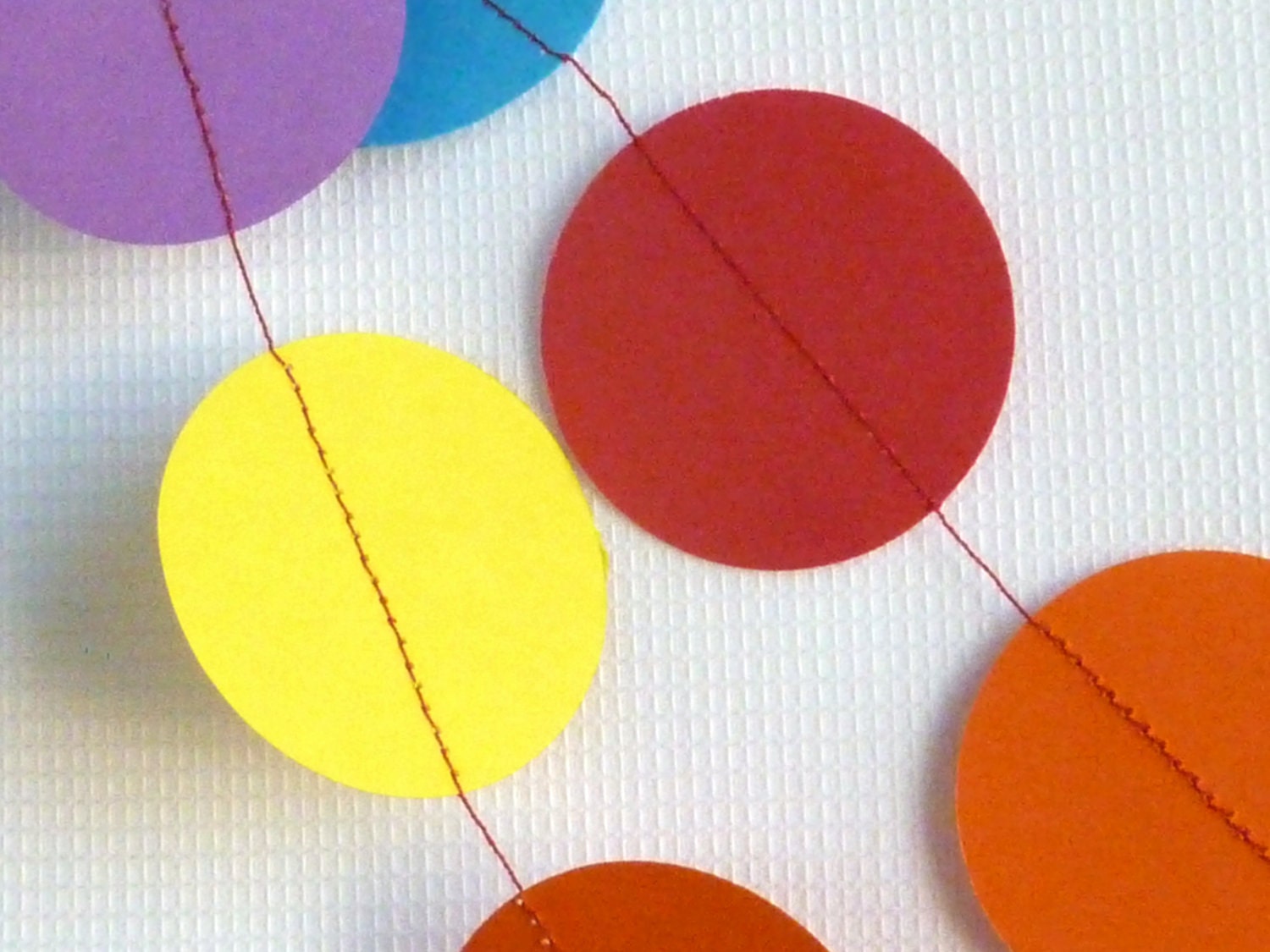 Birthday Party Decorations Garland, 10', red, blue, yellow, green, purple, orange, paper garland