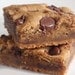 Chocolate Peanut Butter Blondies - Brown Sugar Cookie Bars - six bars