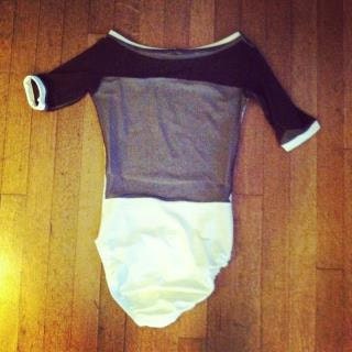 Cookies n' Cream half sleeve Leotard