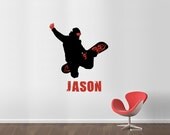 Snowboarder with name Sports Wall Sticker