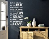 In this House Wall Sticker family quote