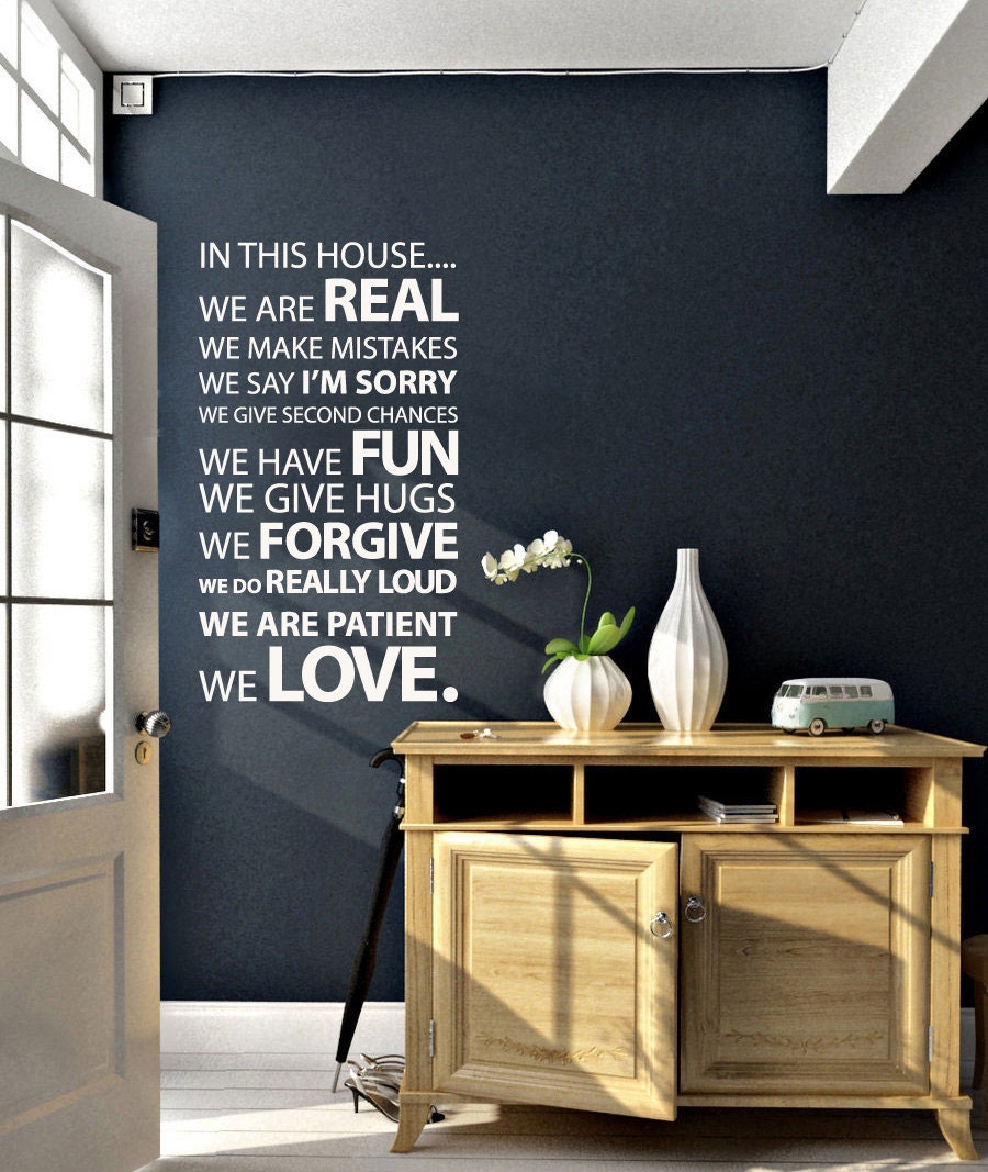 In this House Wall Sticker family quote