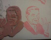 Retro Gangsta Handcarved Rubber Stamp