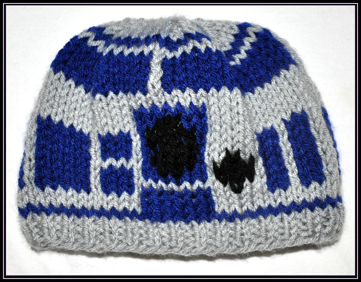 Knit Star Wars R2D2 Inspired Hat -- Newborn, Infant, Toddler -- Baby Clothing -- Sci-Fi Geek -- Handmade, Unisex, Washable