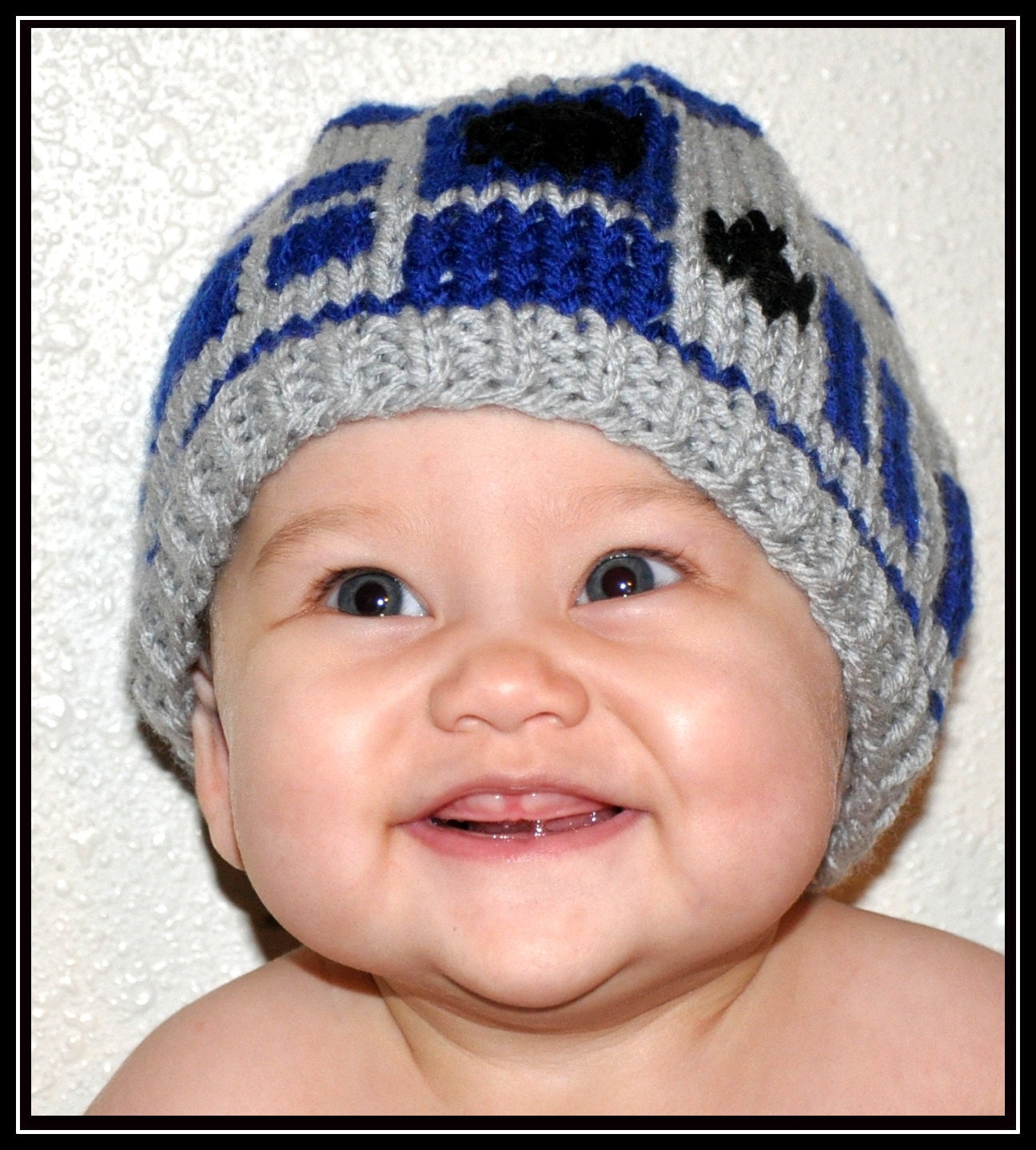 Knit Star Wars R2D2 Inspired Hat -- Newborn, Infant, Toddler -- Baby Clothing -- Sci-Fi Geek -- Handmade, Unisex, Washable