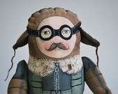 max the pilot painted art doll - soft sculpture