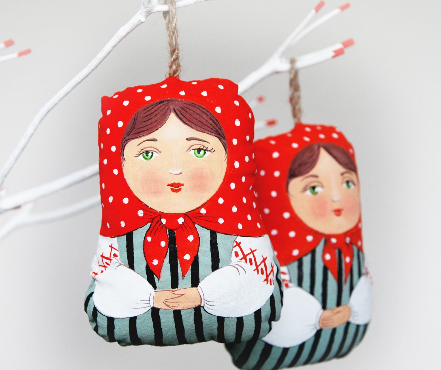 babushka painted folk art doll
