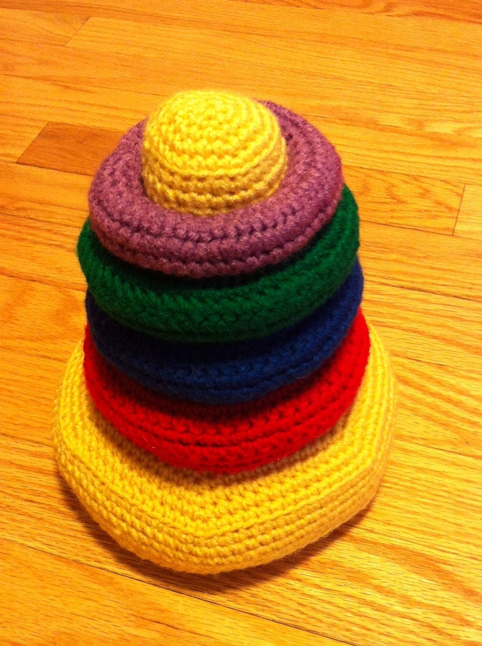 Kids Ring Toy Pattern- INSTANT DOWNLOAD PDF Crochet Pattern- ok to sell finished items