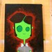 Zombie Boy. 10x8 Acrylic Canvas. Original Cartoon