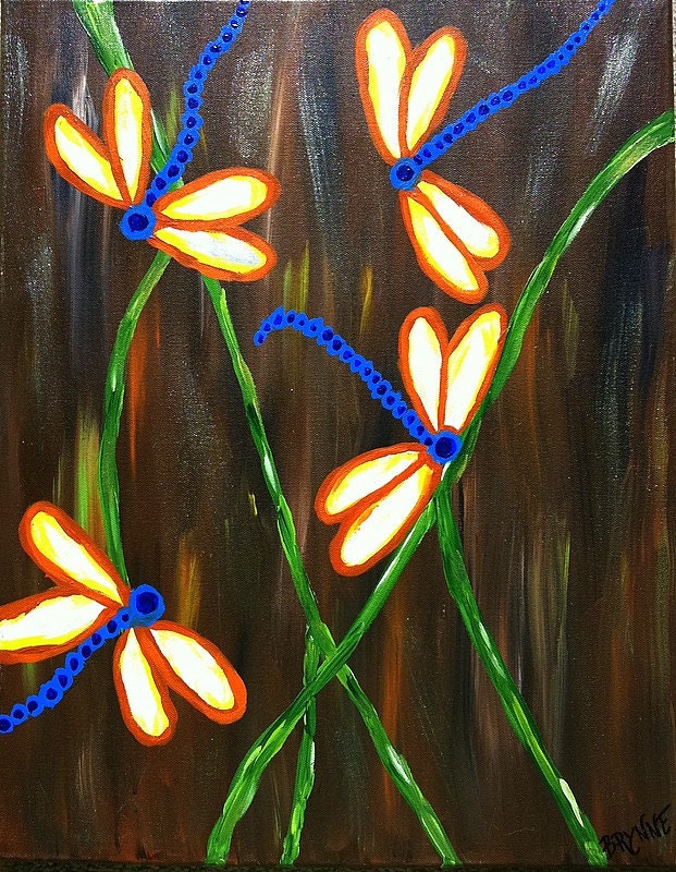 Painting Of Dragonflies