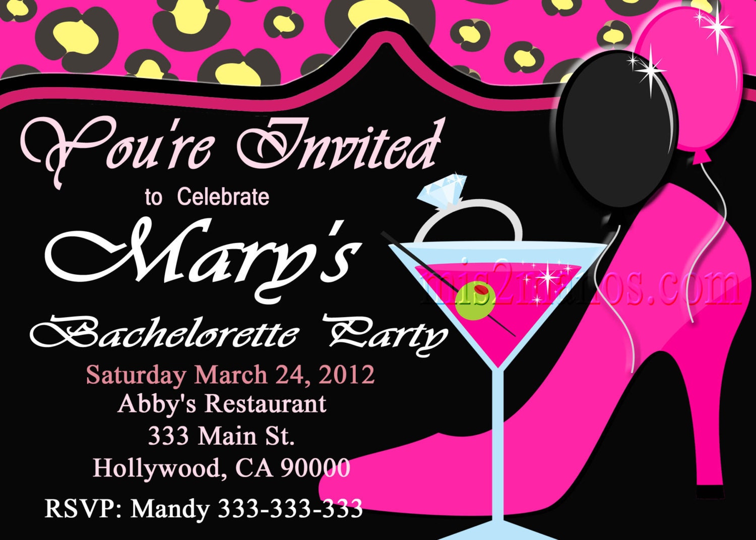 Bachelorette Party Invite  DIY Custom Printable Bridal Shower Print at Home Despedida de Soltera Invitaciones