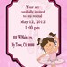 Ballet Dancer Pink Ballerina Tutu Invitation Recial Invitations diy Printable Pink and Gray custom order