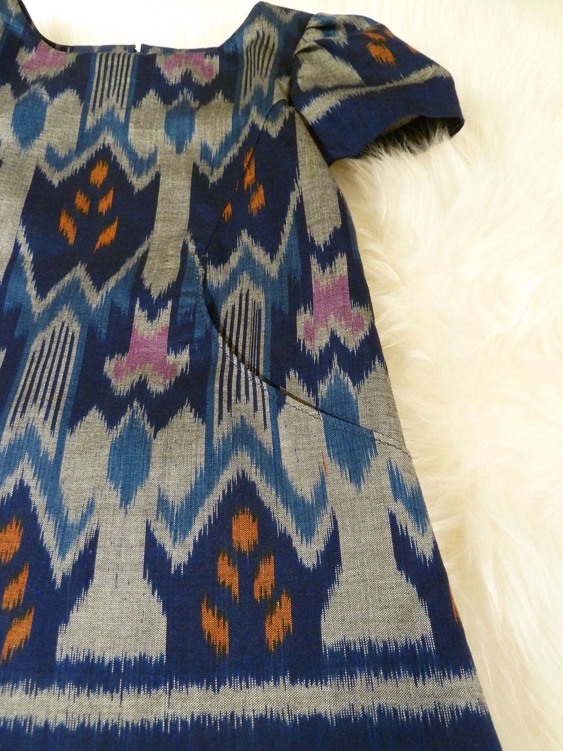 Handwoven Ikat Pocket Dress