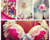 36C peace love and edc costume bra
