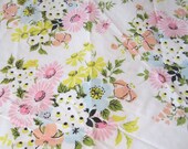 Vintage Sheets Scraps - Spring Flowers