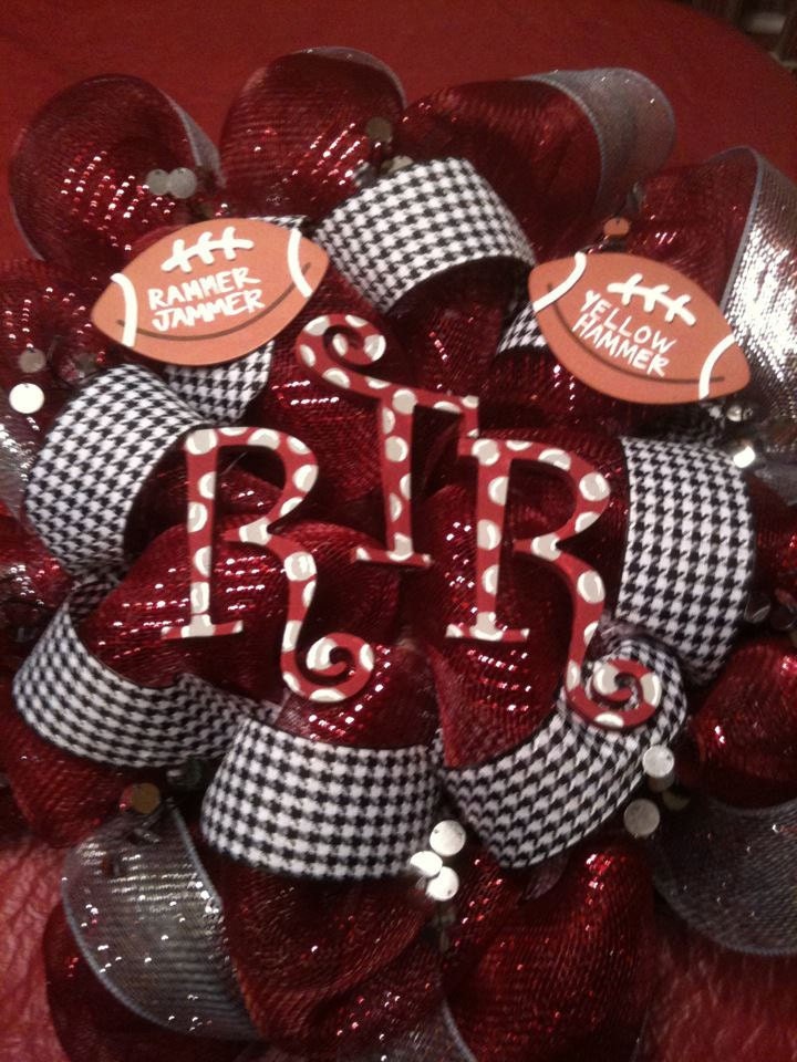 Alabama Crimson Tide deco mesh wreath