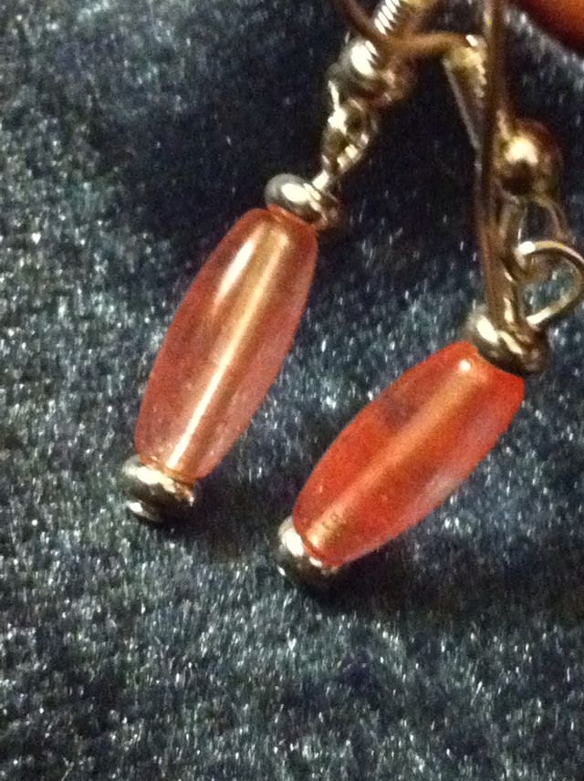 Sweet Cherry Baby - cherry quartz earrings