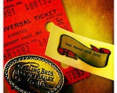 Ticket to adventure - vintage ephemera fun pack - ringling bros-san fran zoo-riverside amusement park Indianapolis ticket - supplies